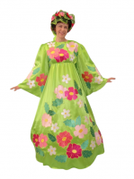 Карнавальный костюм для взрослых "Весна хороводная с аппликацией"