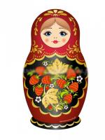 Уличная фигура "Матрешка хохлома"