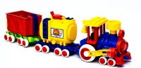 Паровозик "Ромашка" с двумя вагонами
